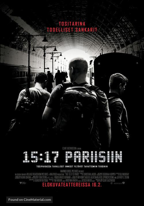The 15:17 to Paris - Finnish Movie Poster
