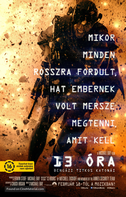 13 Hours: The Secret Soldiers of Benghazi - Hungarian Movie Poster