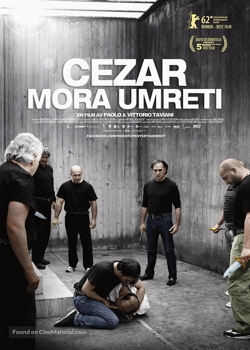 Cesare deve morire - Serbian Movie Poster