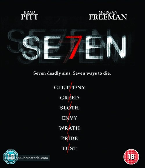 Se7en - British Blu-Ray movie cover