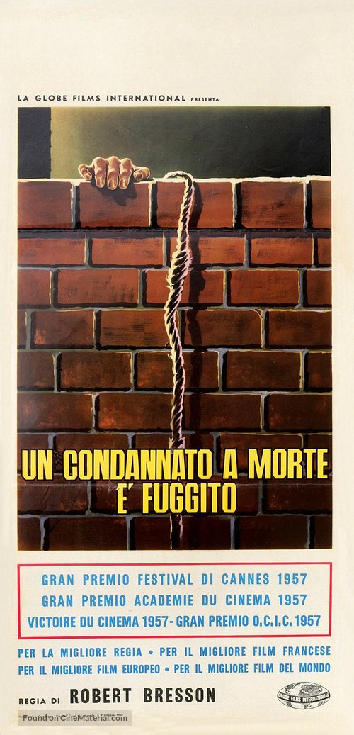 Un condamn&eacute; &agrave; mort s&#039;est &eacute;chapp&eacute; ou Le vent souffle o&ugrave; il veut - Italian Movie Poster