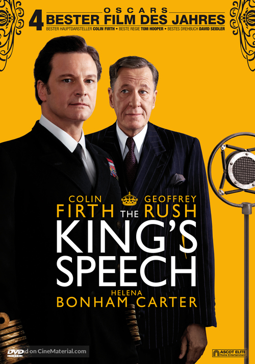 The King&#039;s Speech - Swiss DVD movie cover