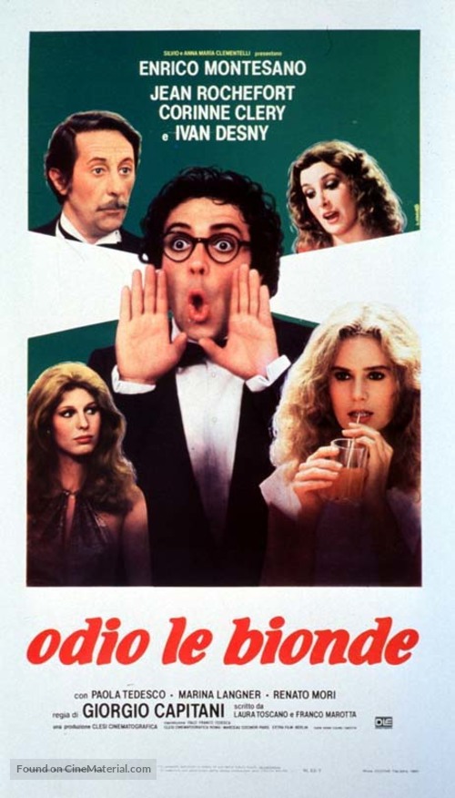 Odio le bionde - Italian Movie Poster