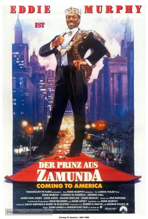 Coming To America - German Movie Poster