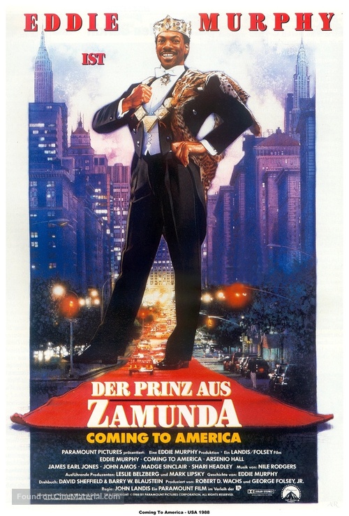 Coming To America - German Movie Poster