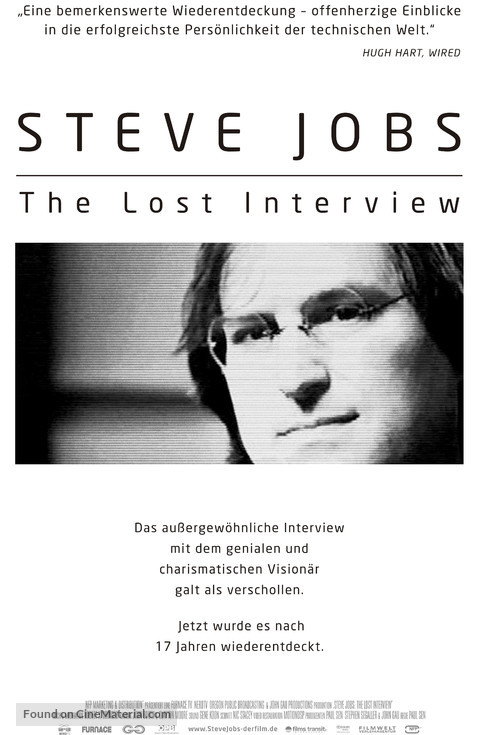 Steve Jobs: The Lost Interview - German Movie Poster