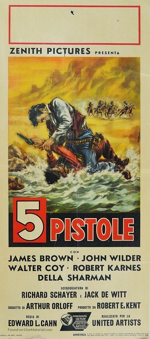 Five Guns to Tombstone - Italian Movie Poster