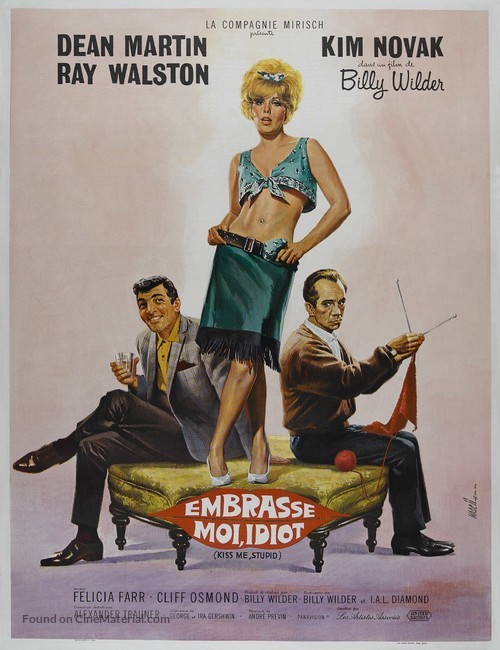 Kiss Me, Stupid - French Movie Poster