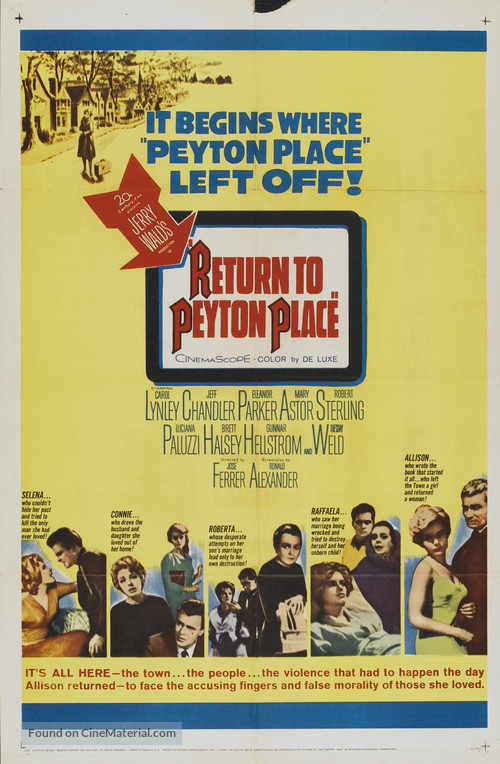 Return to Peyton Place - Movie Poster