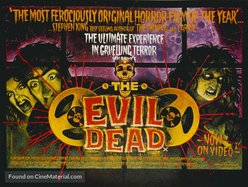 The Evil Dead - British Video release movie poster