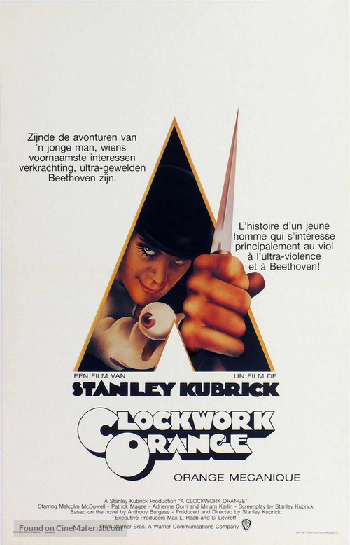 A Clockwork Orange - Belgian Movie Poster