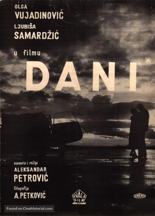 Dani - Yugoslav Movie Cover