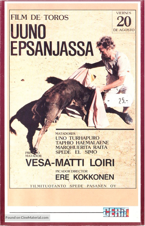 Uuno Epsanjassa - Finnish VHS movie cover