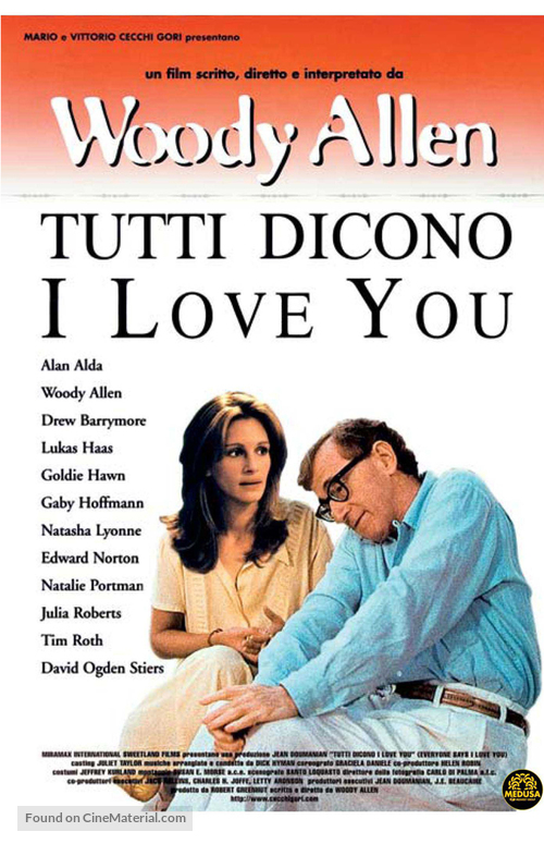 Everyone Says I Love You - Italian DVD movie cover