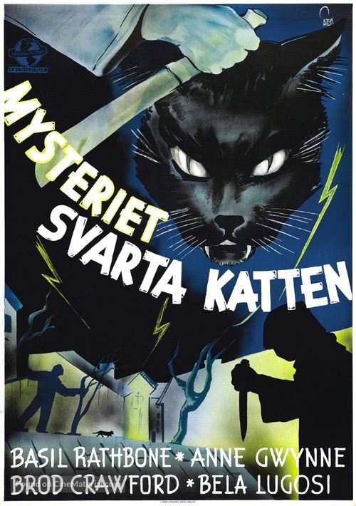 The Black Cat - Swedish Movie Poster