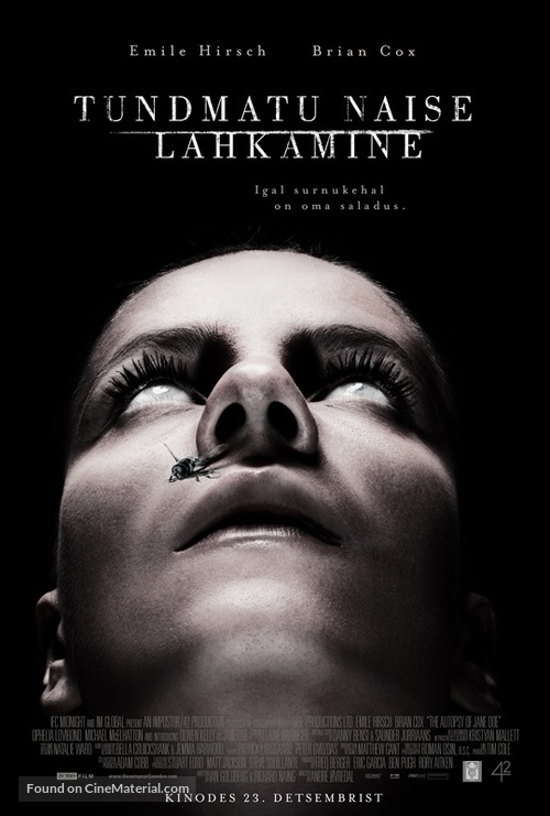 The Autopsy of Jane Doe - Estonian Movie Poster
