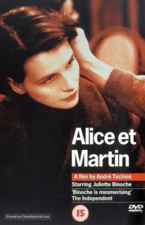 Alice et Martin - British DVD movie cover