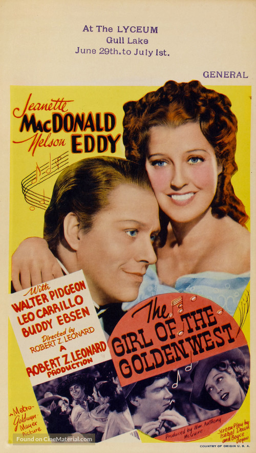 The Girl of the Golden West - Movie Poster