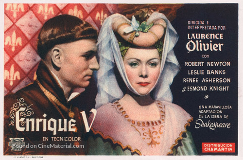 The Chronicle History of King Henry the Fifth with His Battell Fought at Agincourt in France - Spanish Movie Poster