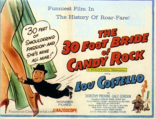 The 30 Foot Bride of Candy Rock - British Movie Poster