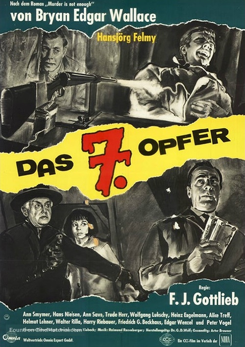 Das siebente Opfer - German Movie Poster
