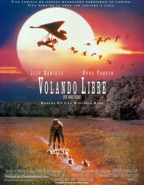 Fly Away Home - Spanish Movie Poster