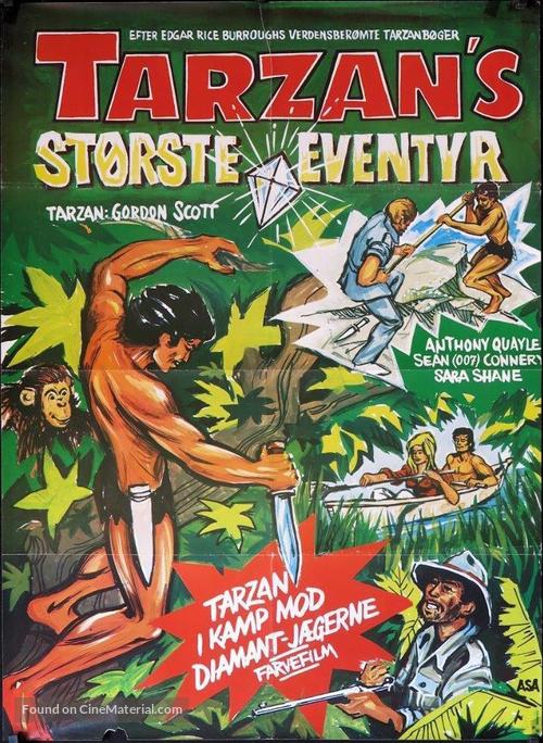 Tarzan&#039;s Greatest Adventure - Danish Movie Poster