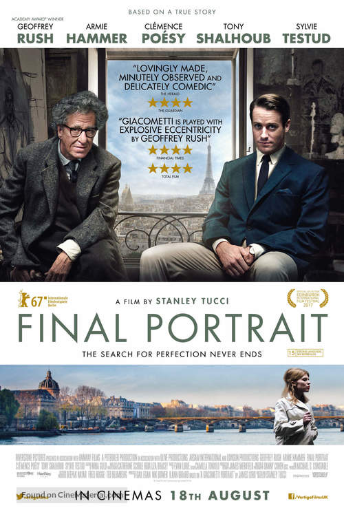 Final Portrait - British Movie Poster
