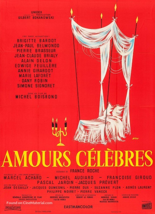 Amours c&eacute;l&egrave;bres - French Movie Poster