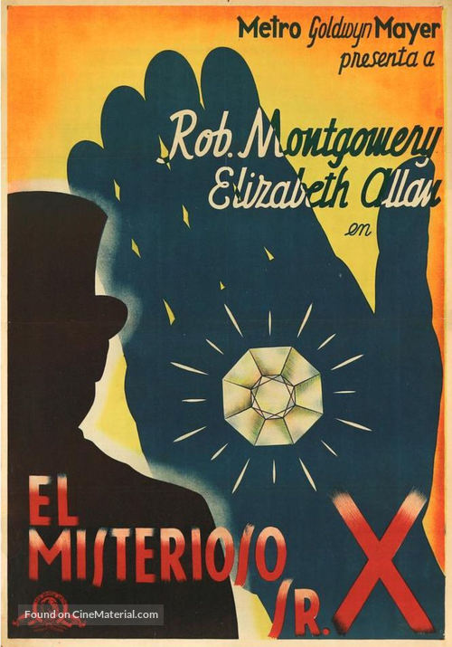 The Mystery of Mr. X - Spanish Movie Poster