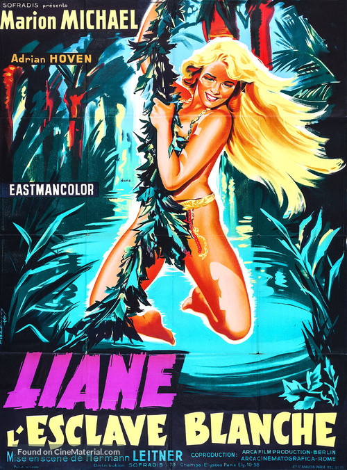 Liane, die wei&szlig;e Sklavin - French Movie Poster
