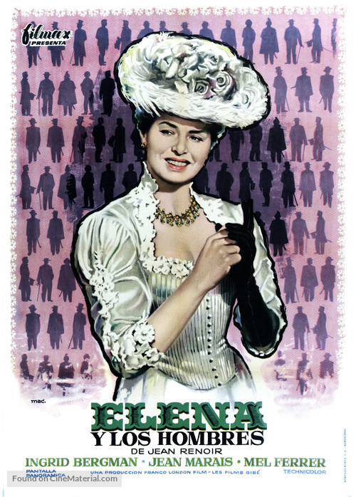 Elena et les hommes - Spanish Movie Poster