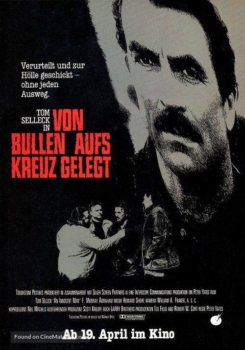 An Innocent Man - German Movie Poster