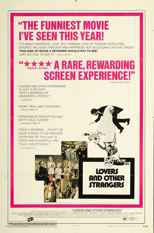 Lovers and Other Strangers - Movie Poster