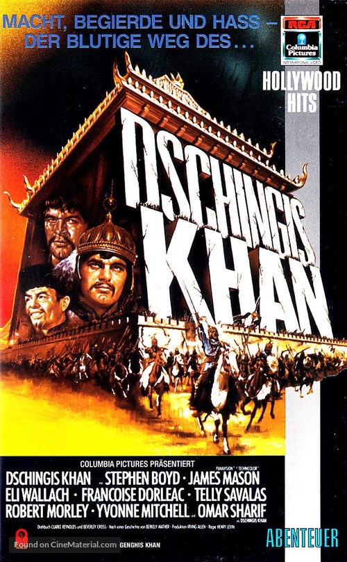Genghis Khan - German VHS movie cover