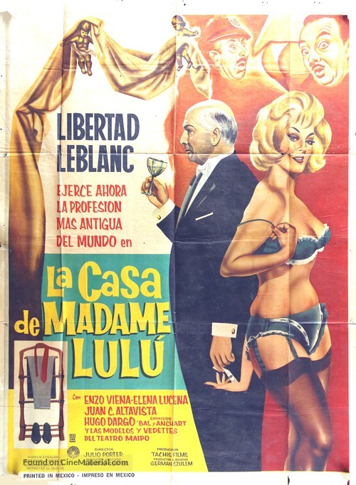 La casa de Madame Lul&ugrave; - Mexican Movie Poster