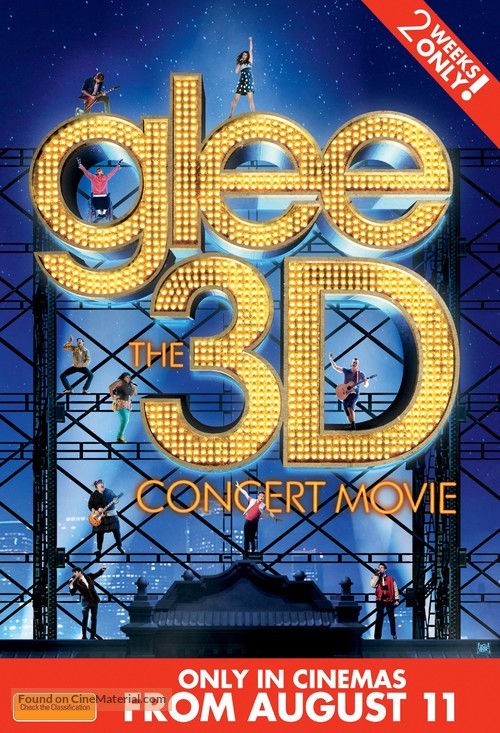 Glee: The 3D Concert Movie - Australian Movie Poster
