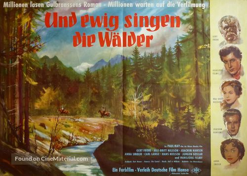 Und ewig singen die W&auml;lder - German Movie Poster