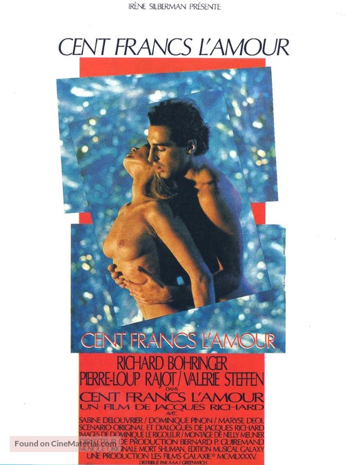 Cent francs l&#039;amour - French Movie Poster