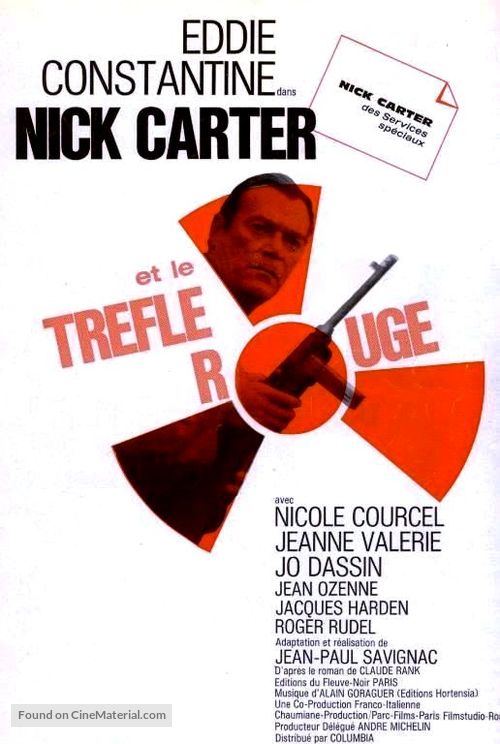 Nick Carter et le tr&egrave;fle rouge - French Movie Poster