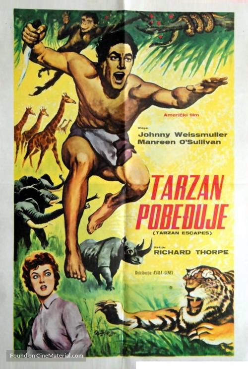 Tarzan Escapes - Yugoslav Movie Poster