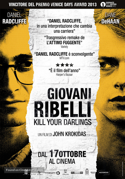 Kill Your Darlings - Italian Movie Poster