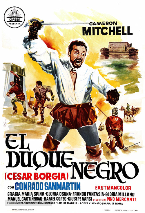 Il duca nero - Spanish Movie Poster