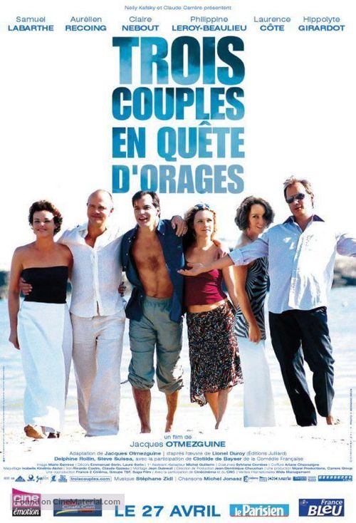 Trois couples en qu&ecirc;te d&#039;orages - French Movie Poster