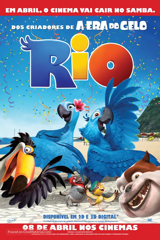 Rio 11 Brazilian Movie Poster Rio 11 Brazilian Movie Poster