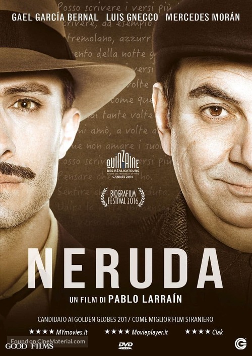 Neruda - Italian DVD movie cover