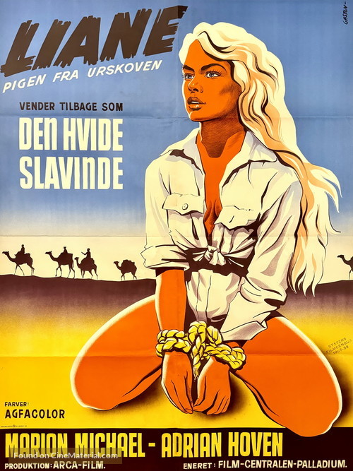 Liane, die wei&szlig;e Sklavin - Danish Movie Poster