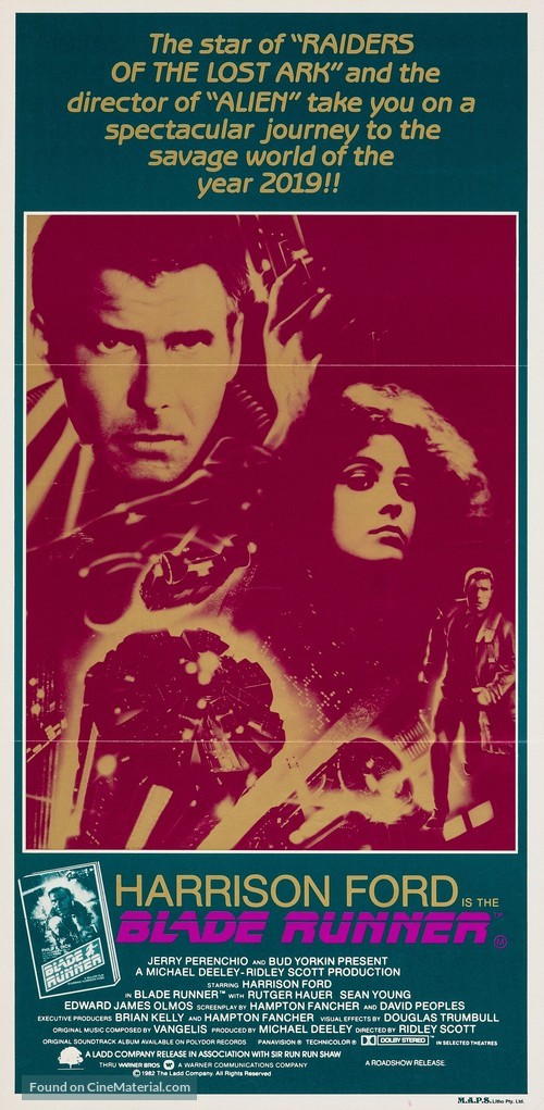 Blade Runner - Australian Movie Poster