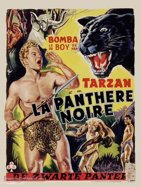 Bomba on Panther Island - Belgian Movie Poster