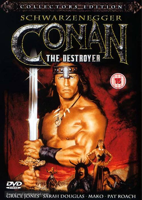 Conan The Destroyer - British DVD movie cover